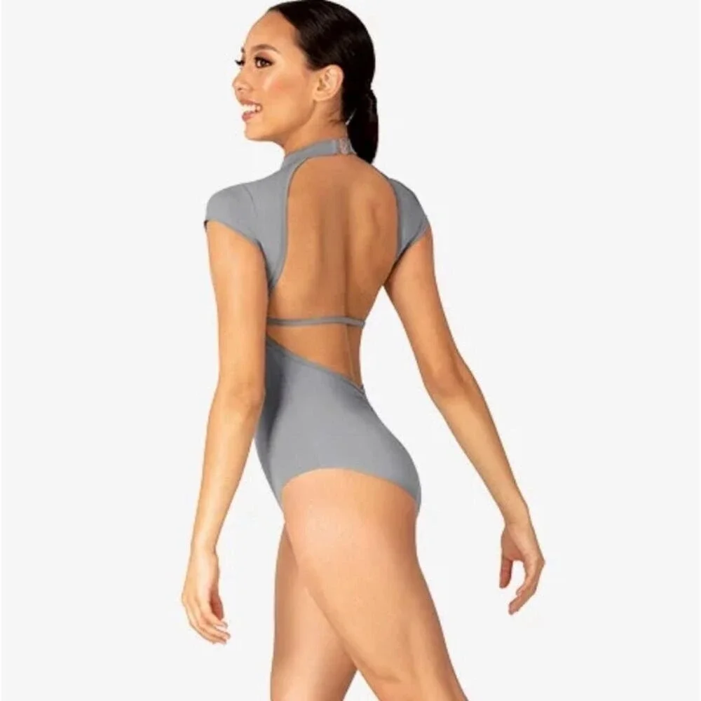 Baltogs leotard tank charcoal/gray color, size CS NWT dance dancewear